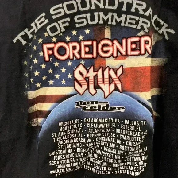 Foreigner STYX Don Felder 14’ Concert Tour  T-Shirt - Picture 4 of 7